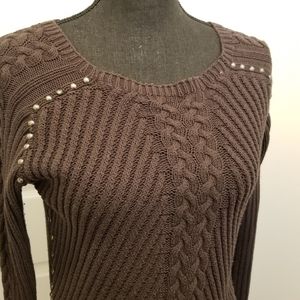 Philosophy Gray Sweater stud accents Size M